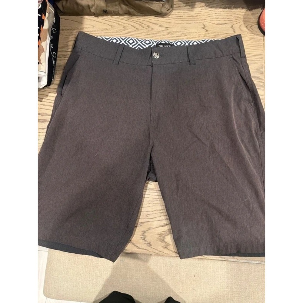 Trunks Multi-Functional Short Mens 36 Gray Hybrid Board Shorts Stretch Quick Dry